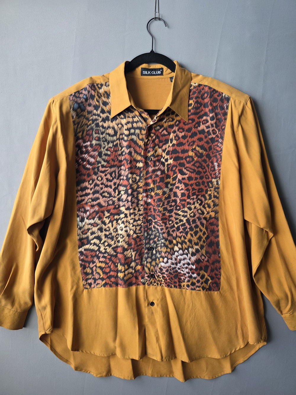 Vintage Silk Club 100% Silk Animal Print Shirt 1X NWT Spiegel